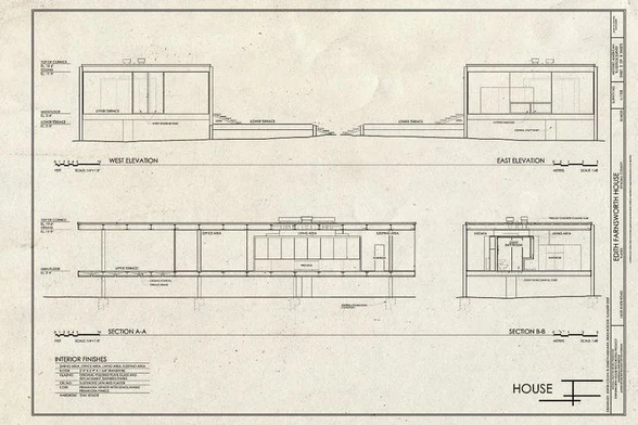 Farnsworth House — Section Edit — Repetition Linear, image 8